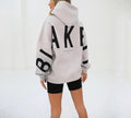 Ladies Print Long Sleeves Hoodie Sweatshirt 8888 - SWEETKAMA