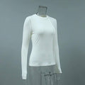 Ladies Round Neck Slim Fit Daily Casual Blouse TX1372 - SWEETKAMA