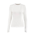 Ladies Round Neck Slim Fit Daily Casual Blouse TX1372 - SWEETKAMA