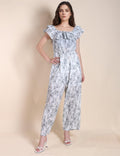 Ladies Ruffle Floral Print Jumpsuit SKJ494 - SWEETKAMA