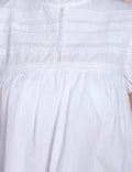 Ladies Ruffle Flutter Sleeves White Blouse SKT490 - SWEETKAMA