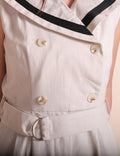 Ladies Sailor Collar Wide Leg Jumpsuit SKJ450 - SWEETKAMA