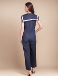 Ladies Sailor Collar Wide Leg Jumpsuit SKJ450 - SWEETKAMA