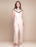 Ladies Sailor Collar Wide Leg Jumpsuit SKJ450 - SWEETKAMA