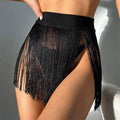 Ladies See Sheer Solid Color Tassel Covers GZZK449 - SWEETKAMA