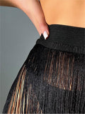 Ladies See Sheer Solid Color Tassel Covers GZZK449 - SWEETKAMA