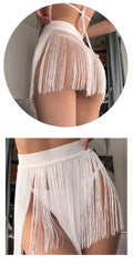 Ladies See Sheer Solid Color Tassel Covers GZZK449 - SWEETKAMA