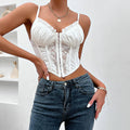 Ladies Sexy Lace Pleated Backless Corset K0178 - SWEETKAMA