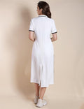 Ladies Short Sleeveless Polo Midi Dress SKD493 - SWEETKAMA