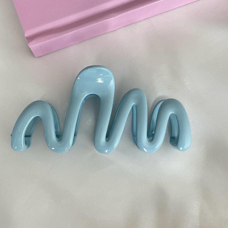 Ladies Simple Casual Wave Shaped Hair Claw Clip SKAJ074 - SWEETKAMA