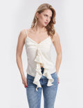 Ladies Sleeveless Flounce String Shoulder Camis SKT304 - SWEETKAMA