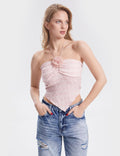 Ladies Sleeveless Rose String Halter Camis SKT305 - SWEETKAMA