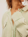 Ladies Solid Color Button Up Jacket SKT383A - SWEETKAMA