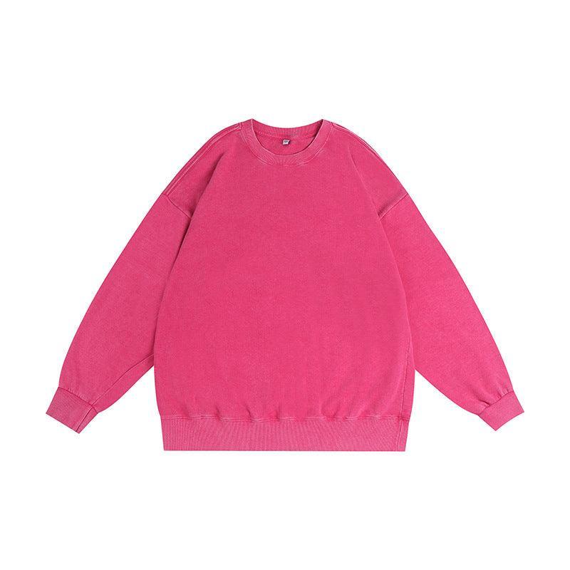 Ladies Solid Color Crew Neck Hoodie ZJYLXK - SWEETKAMA