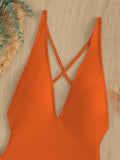 Ladies Solid Color Halter Neck Bikini Set RFD2109 - SWEETKAMA