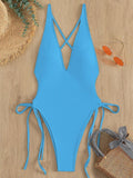 Ladies Solid Color Halter Neck Bikini Set RFD2109 - SWEETKAMA