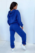 Ladies Solid Color Hoodie and Pants Sets 211333 - SWEETKAMA