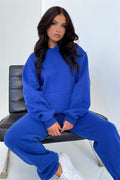 Ladies Solid Color Hoodie and Pants Sets 211333 - SWEETKAMA