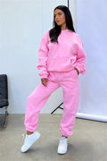 Ladies Solid Color Hoodie and Pants Sets 211333 - SWEETKAMA