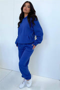 Ladies Solid Color Hoodie and Pants Sets 211333 - SWEETKAMA