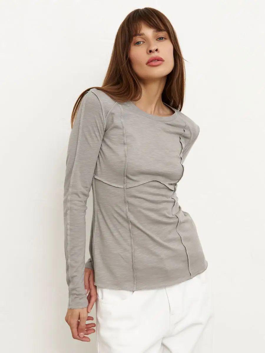 Ladies Solid Color Long Sleeves Top TX0030 - SWEETKAMA