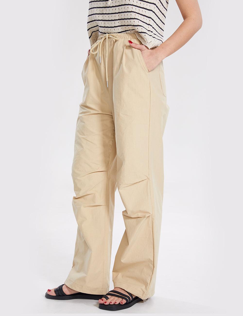 Ladies Solid Color Pockets High Waist Pants SKP350 - SWEETKAMA