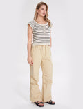 Ladies Solid Color Pockets High Waist Pants SKP350 - SWEETKAMA