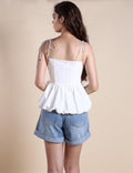 Ladies Solid Color Ruffle Hem Cami Top SKT487 - SWEETKAMA