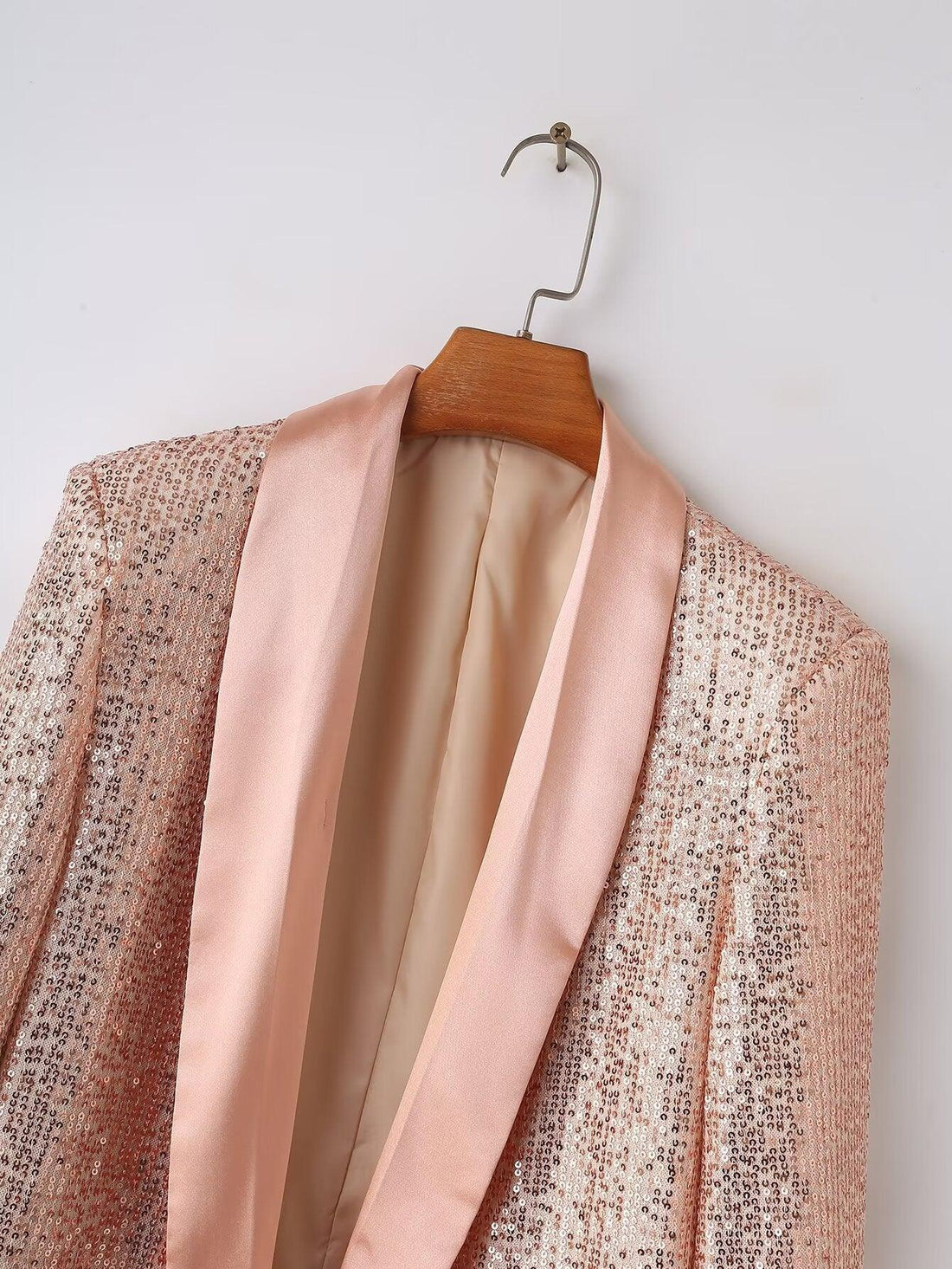 Ladies Solid Color Sequin Suit Coat B1281 - SWEETKAMA