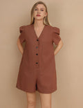 Ladies Solid Color Short Sleeves Romper SKJ437 - SWEETKAMA