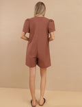 Ladies Solid Color Short Sleeves Romper SKJ437 - SWEETKAMA