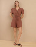 Ladies Solid Color Short Sleeves Romper SKJ437 - SWEETKAMA