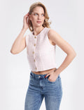 Ladies Solid Color Sleeveless Button Vest SKT322 - SWEETKAMA