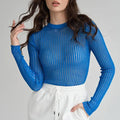 Ladies Solid Color Slim Fit Knit Blouse TX0022 - SWEETKAMA