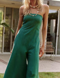 Ladies Solid Color Strapless Wide Leg Jumpsuit SKJ511 - SWEETKAMA