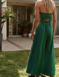 Ladies Solid Color Strapless Wide Leg Jumpsuit SKJ511 - SWEETKAMA