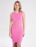 Ladies Solid Color Top and Skirt Set Daily Set PW530 - SWEETKAMA