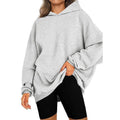 Ladies Solid Long Sleeves Hooded Neck Hoodie H3960 - SWEETKAMA