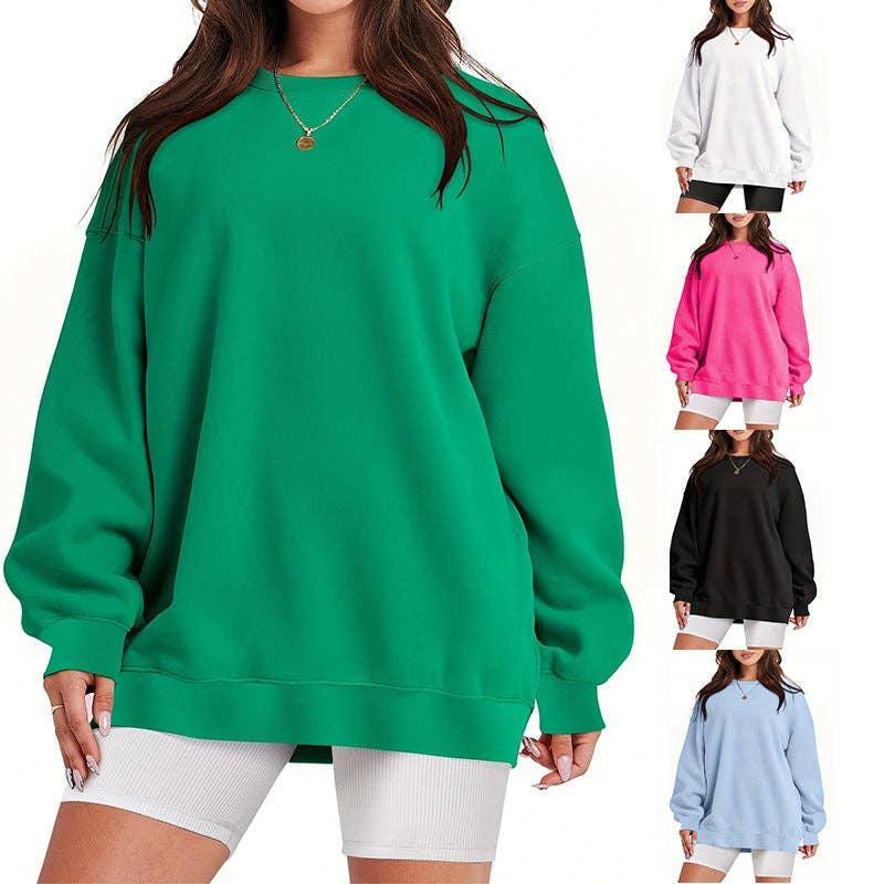 Ladies Solid Long Sleeves Round Neck Close Top H66201 - SWEETKAMA