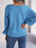 Ladies Solid Long Sleeves Square Collar Top 2118 - SWEETKAMA