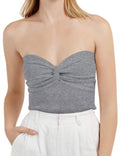 Ladies Solid Sleeveless No Collar Crop Top YL2317 - SWEETKAMA