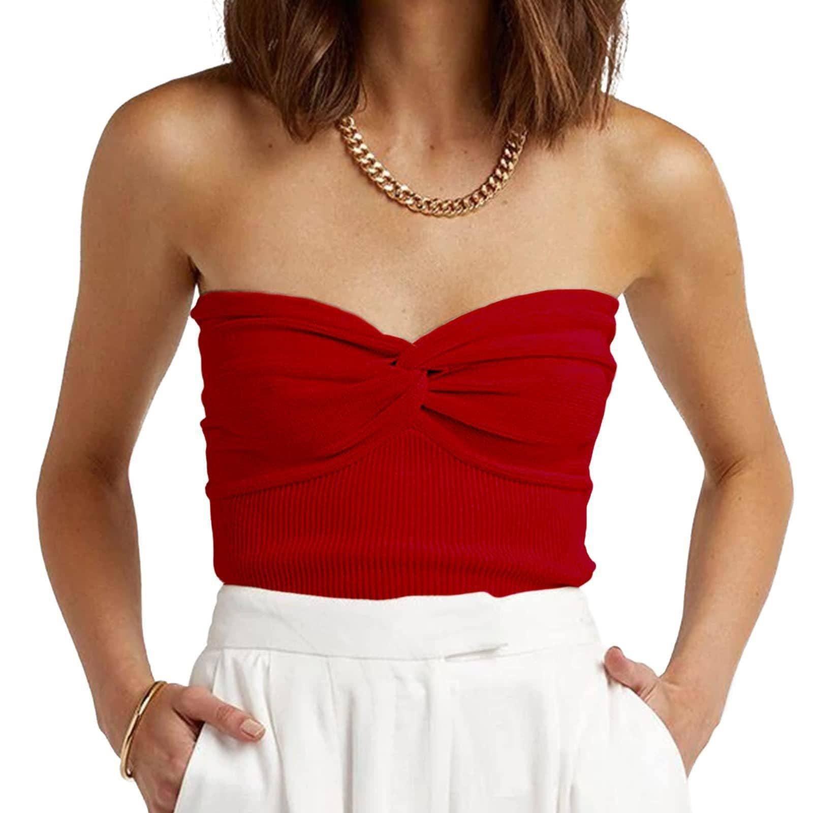 Ladies Solid Sleeveless No Collar Crop Top YL2317 - SWEETKAMA