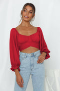 Ladies Square Collar Off Shoulder Daily Short Top GSCB - SWEETKAMA