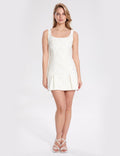 Ladies Square Neck Sleevels Mini Dress SKD346 - SWEETKAMA