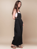 Ladies Strap Shoulder Black Jumpsuit SKJ445 - SWEETKAMA