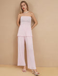 Ladies Strapless Flowy Top And Pants Sets SKST423 - SWEETKAMA