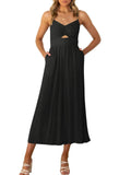 Ladies String Shoulder Overall Sleeveless Jumpsuit 2387# - SWEETKAMA