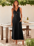 Ladies String Shoulder Overall Sleeveless Jumpsuit 2387# - SWEETKAMA