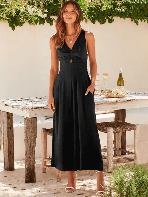 Ladies String Shoulder Overall Sleeveless Jumpsuit 2387# - SWEETKAMA