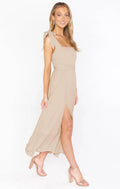 Ladies String Tie Daily Long Dress GQOQ001 - SWEETKAMA